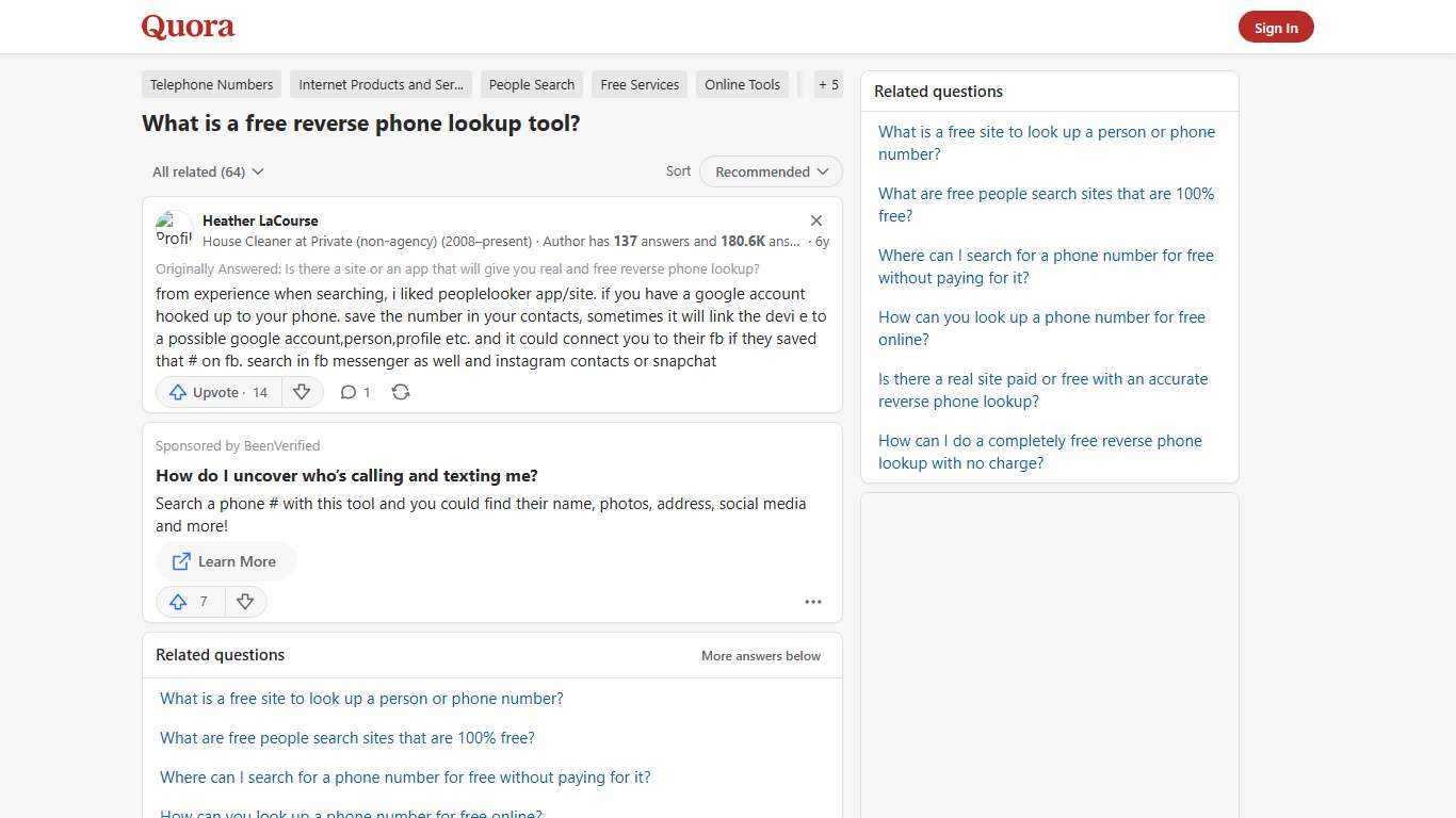 What is a free reverse phone lookup tool? - Quora
